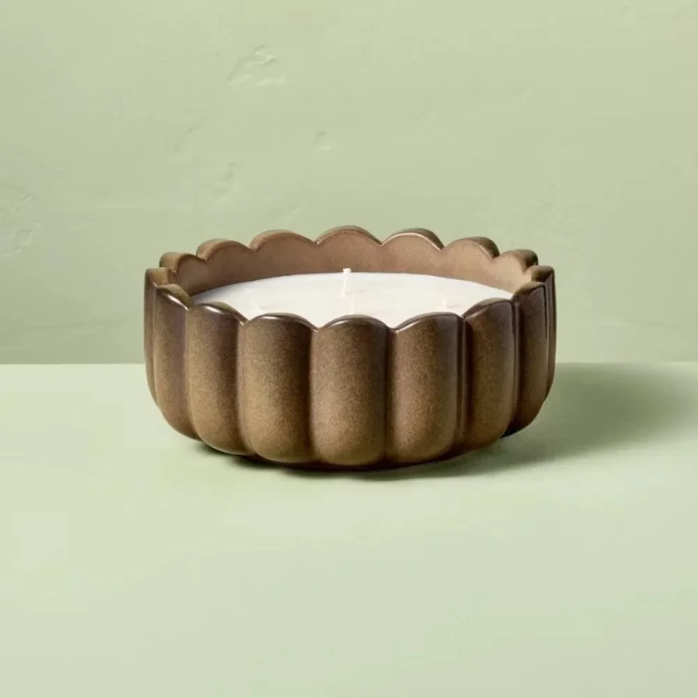 Scalloped Rim Harvest Chestnut Jar Candle - Hearth & Hand Magnolia 42Oz